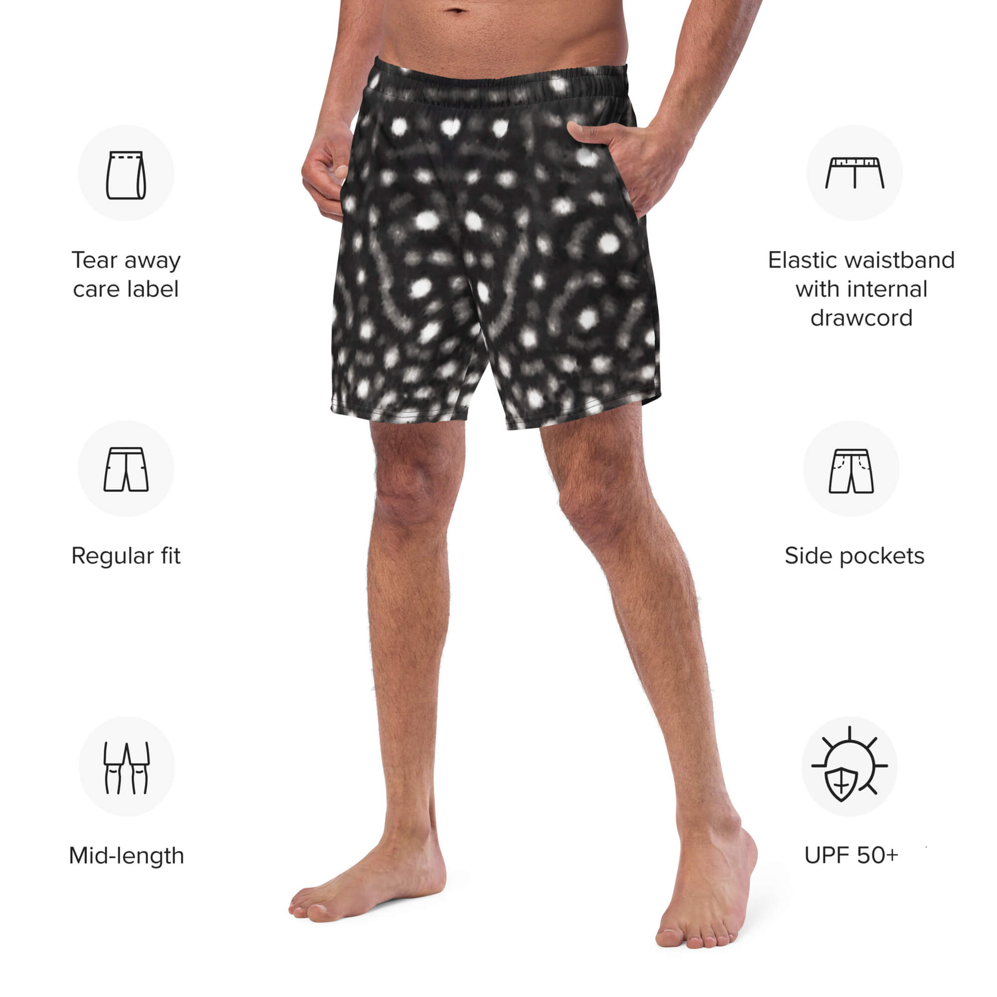 B&W Whale Shark Board Shorts - Limited Edition