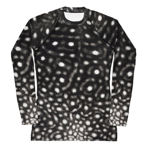 B&W Whale Shark Women's Rash Guard - Limited Edition